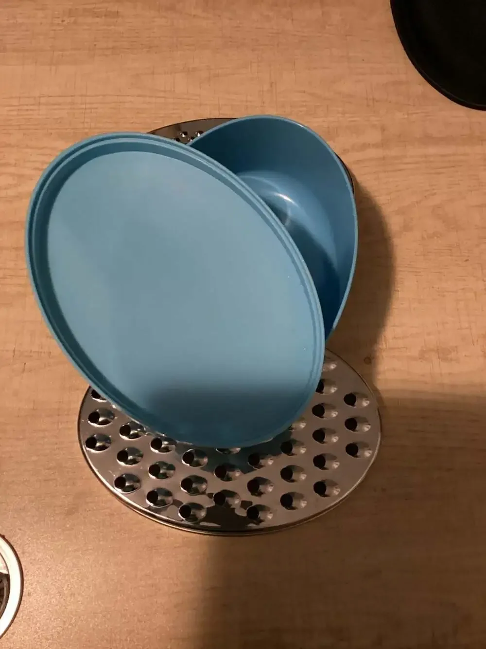QUANHANG Cheese Grater Blue, Food Storage Container & Lid, Perfect for Parmesan,